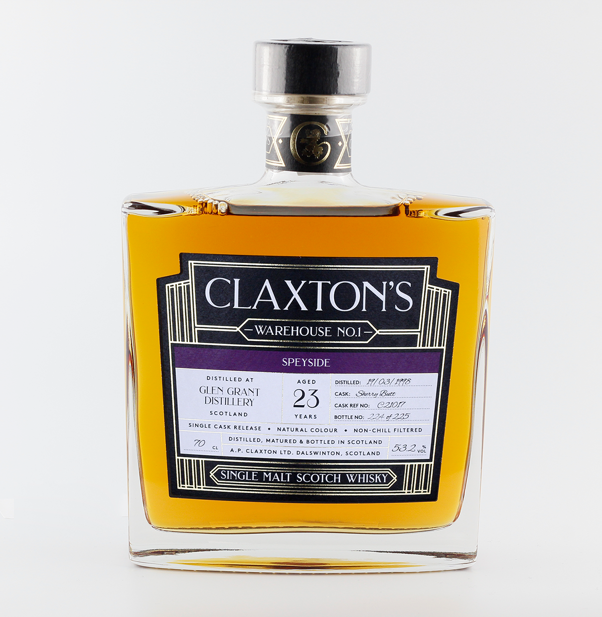 Claxton's - Glen Grant - Aged 23 Years - Single Malt Scotch Whisky