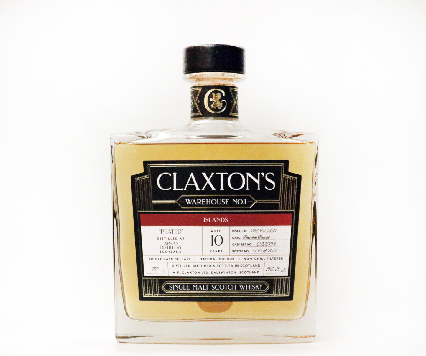 Claxton's - Arran - Aged 10 Years - Peated - Single Malt Scotch Whisky