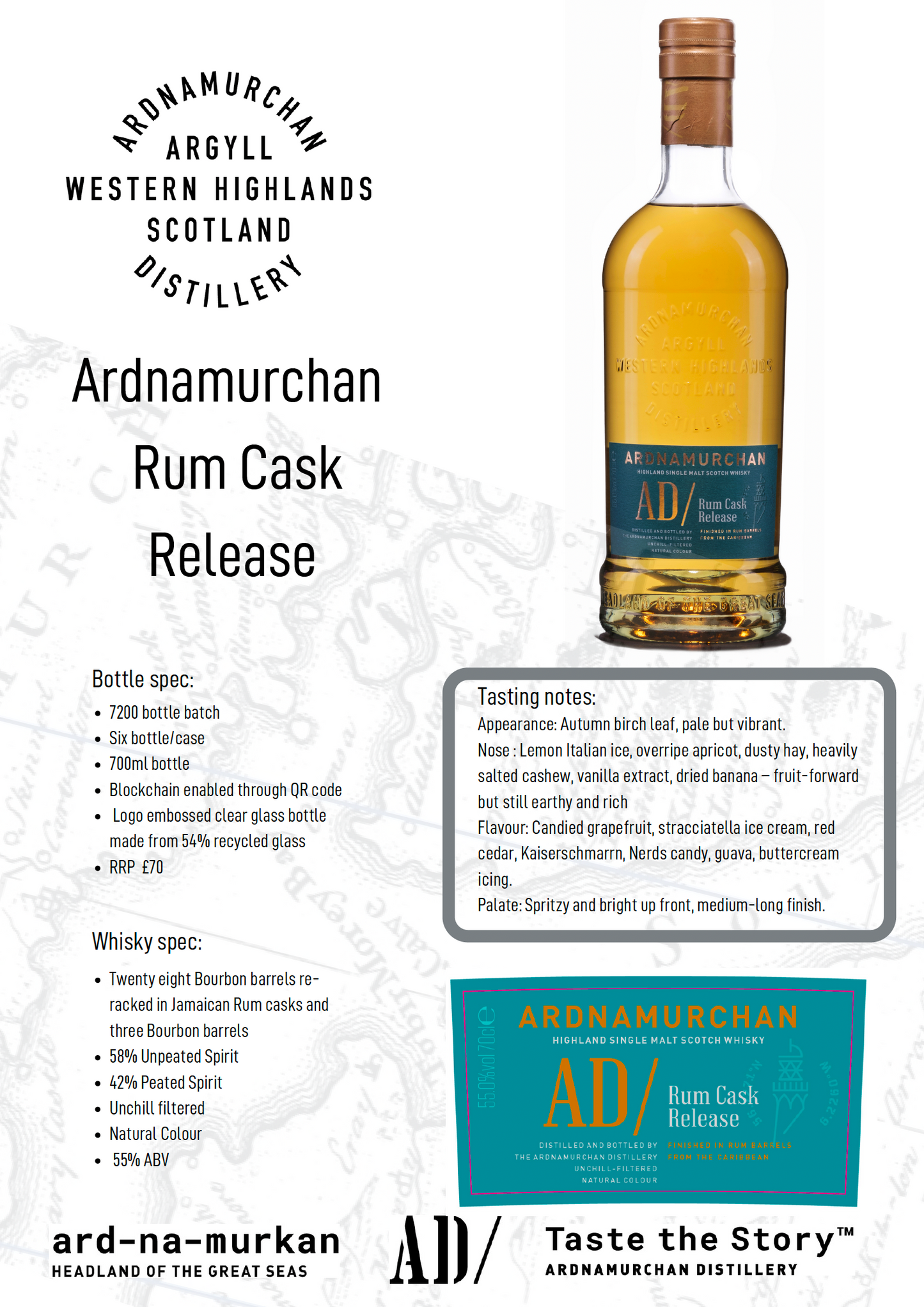 Ardnamurchan - Rum Cask - Single Malt Scotch Whisky