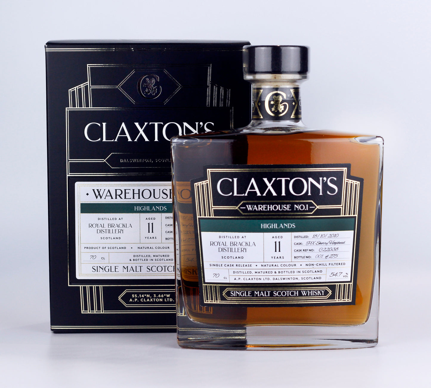 Claxton's - Royal Brackla - Aged 11 Years - Single Malt Scotch Whisky